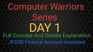 New Computer series for JKSSB FAA/ JkPSI.Day 1 New pattern wise.Kindly subscribes to my Channel 💯 ✅