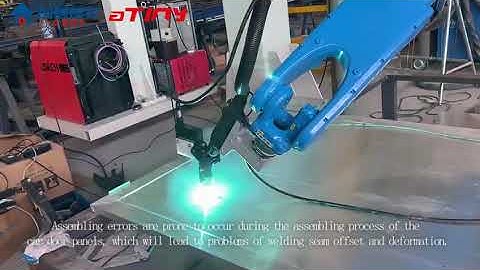 Application of【ATINY】welding seam tracking in the welding of integrated car door panel
