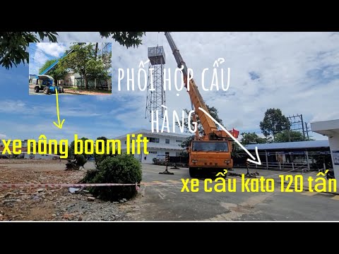 Video Kỹ thuật tháo dỡ công trình. xe cẩu kato.xe nâng... - youtube