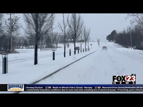 Video: FOX23's Shae Rozzi shows road conditions while on her drive in to work