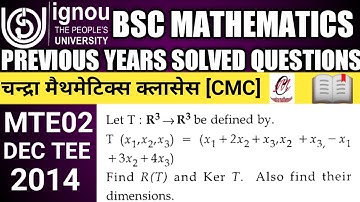 Bsc Mathematics | IGNOU | MTE02 | Previous years Solved question | Linear transformation