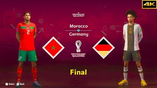 FIFA 23 | MOROCCO vs. GERMANY | HAKIMI vs. SANE | FIFA WORLD CUP FINAL | [4K]