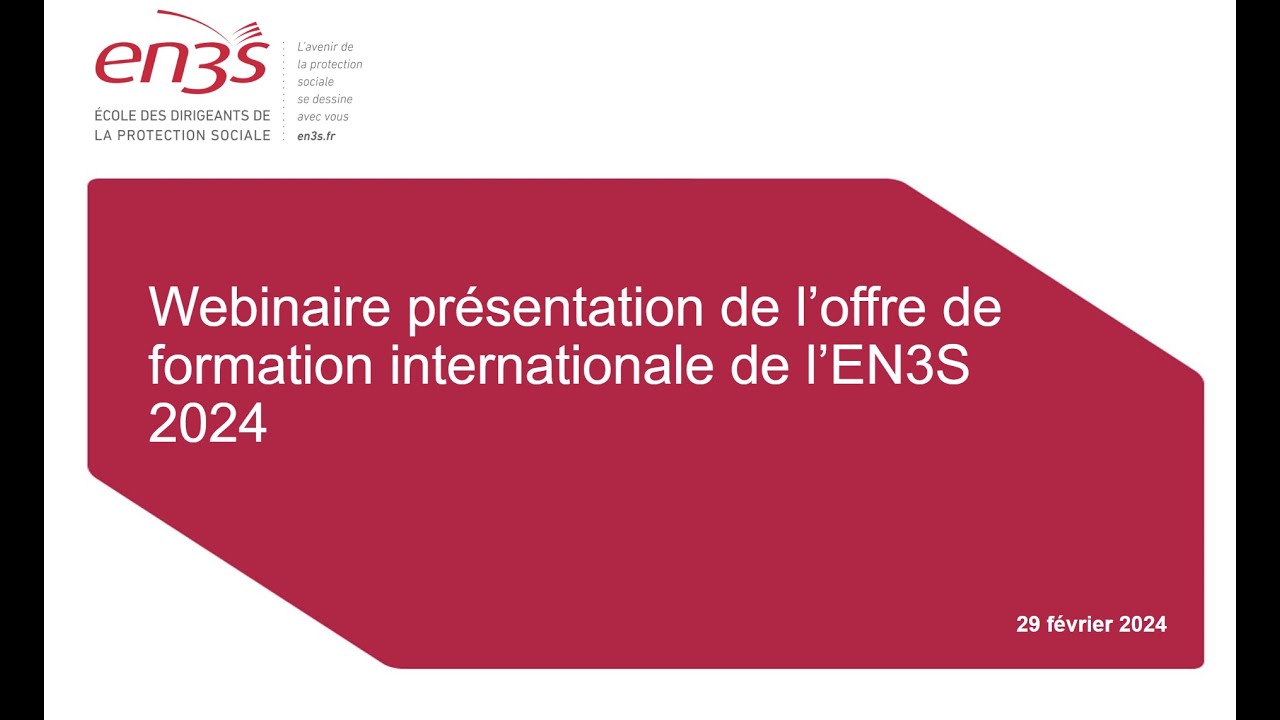 Webinaire de présentation - Offre de formation internationale 2024 ...