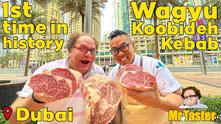 Wagyu Koobideh kebab with kimchi for the first time in history in Dubai