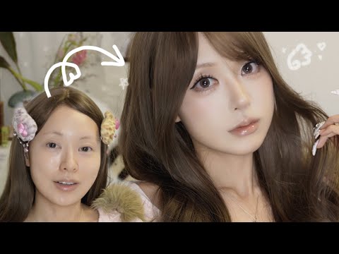 청순 겨울 갸루 메이크업💗미소녀 연애철칙 + 제작 렌즈 드디어 공개໒꒱ ‧₊˚
