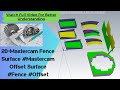 20-Mastercam Fence Surface #Mastercam Offset Surface #Fence #Offset #cadcamcnc #cad @ASIMCADCAM