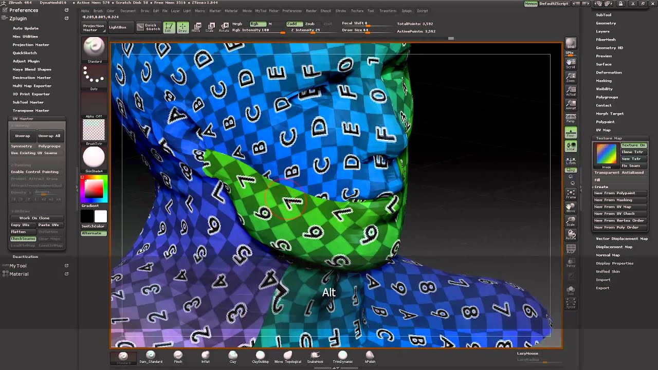 Zbrush 4 R4 En Espanol - UV Master Creando Mapas UVs - YouTube