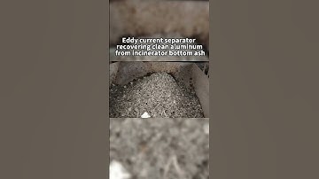 Eddy current separator recovering clean aluminum from IBA #eddycurrentseparator