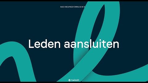 Webinar: ledenregistratie formulier (bèta)