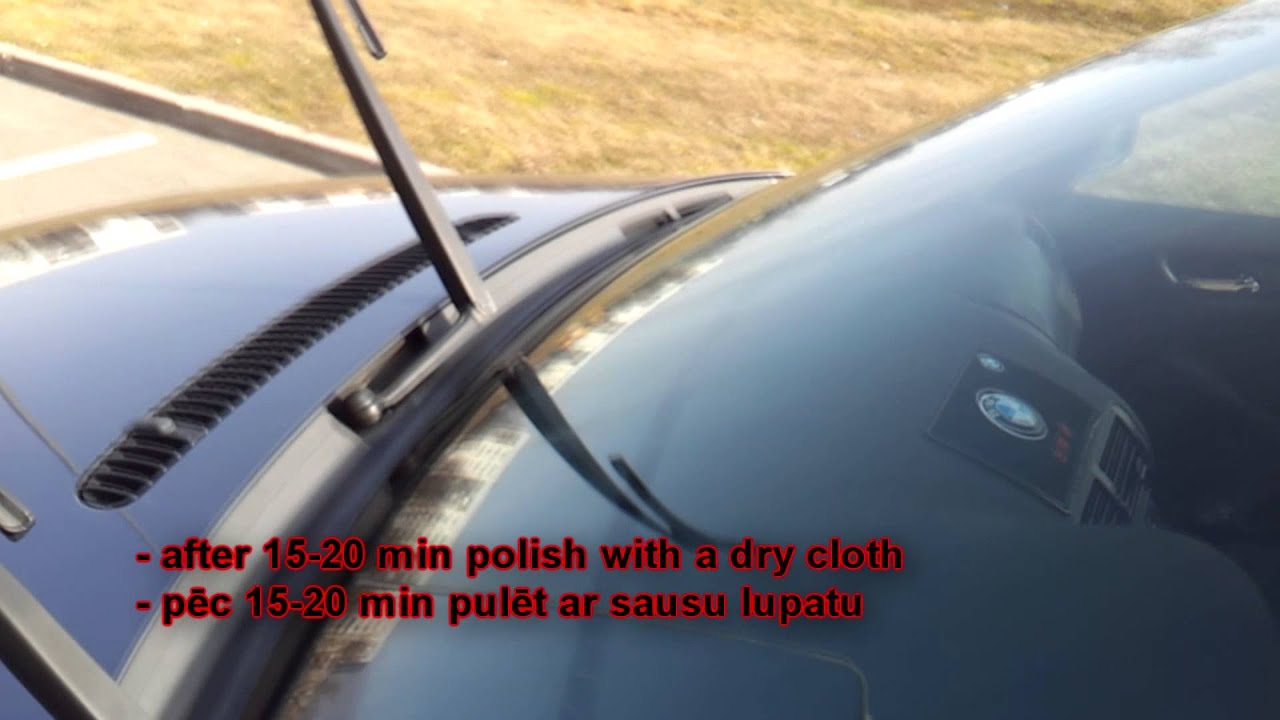 NANO invisible Wiper, windshield, glass, nanotechnology test, armor