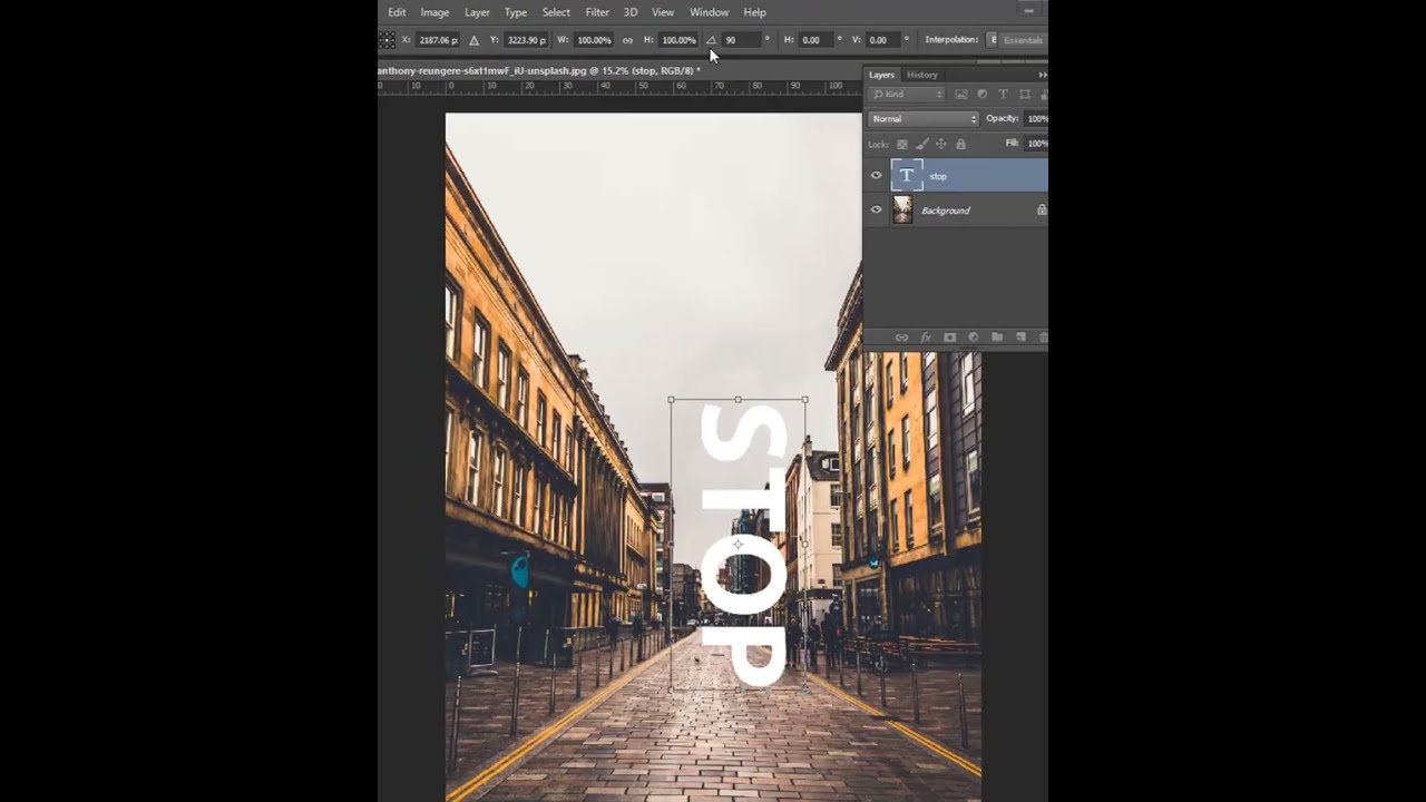 Use Vanishing point in photoshop