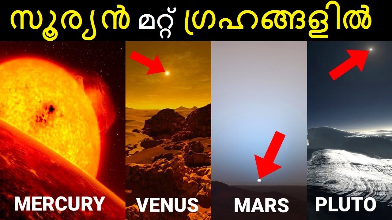 How SUN looks in other in Solar System Malayalam Bright