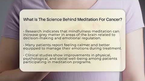 What Is The Science Behind Meditation For Cancer? - Oncology Support Network