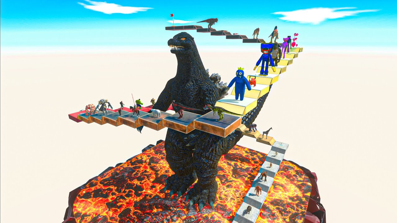 Godzilla Parkour With Fps Perspective - Animal Revolt Battle Simulator