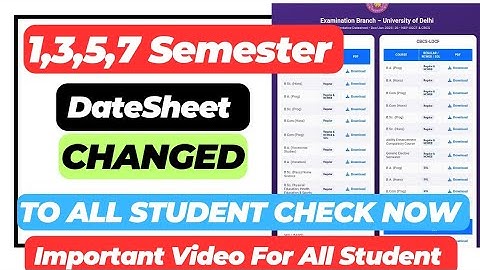 DU SOL 1/3/5/7 Semester Datesheet Change Dec-Jan Exam 2025-26 | SOL Exam Datesheet Changed 2025-26