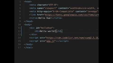 First vue template using javascript