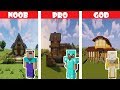 Minecraft | WOODEN HOUSE BUILD CHALLENGE| NOOB vs PRO vs GOD | Minecraft /Animation