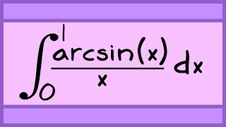 This Integral is Harder than it Looks! 😤
In this video we evaluate the integral from 0 to 1 of arcsin(x)/x dx. This integral takes quite a bit of work to evaluate.
Subscribe ✅
https://www.youtube.com/c/DrWeselcouch
PLAYLISTS 🎵 :
Calculus 2 Problems: https://youtube.com/playlist?list=PLscpLh9rN1RcqIZyidbChYLuMAdZhhEwN
Number Theory Problems: https://youtube.com/playlist?list=PLscpLh9rN1RfOeiBA6o4YSXtAWF3-3_AT
Math and Minecraft: https://youtube.com/playlist?list=PLscpLh9rN1Rf-dqLO4r3GAwvm1O_xL7D1
Combinatorics Problems: https://youtube.com/playlist?list=PLscpLh9rN1RfNzyUsA_KzsfQ_k1AR9Ebs
Geometry Problems: https://youtube.com/playlist?list=PLscpLh9rN1RdFKjA3-vvTL_xG6s3YxB6r
Calculus Problems: https://youtube.com/playlist?list=PLscpLh9rN1Rcv3XYXq5Z0oXMEOVL-aocI
Multivariable Calculus Problems: https://youtube.com/playlist?list=PLscpLh9rN1RcdbQLLvRItUxOMRKnbDJaw
Linear Algebra Problems: https://youtube.com/playlist?list=PLscpLh9rN1Rfo0ifw9RZFoJ2Te2jk_pwX
Statistics Problems: https://youtube.com/playlist?list=PLscpLh9rN1RexwCjV9_1RmfluCTv5HKe1 This Integral is Harder than it Looks! 😤