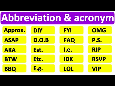 50+ Most Useful English Abbreviations & Acronyms