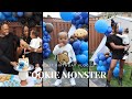 VLOG| SESAME STREET: COOKIE MONSTER PARTY | FIRST BIRTHDAY CELEBRATION | ARIANNE STYLLZ