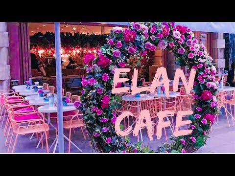 Elan Cafe LondonEl &N .Worth visit for party Where people line up for hour to get into all pink cafe