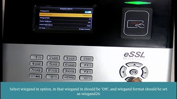 How to set wiegand in eSSL S990