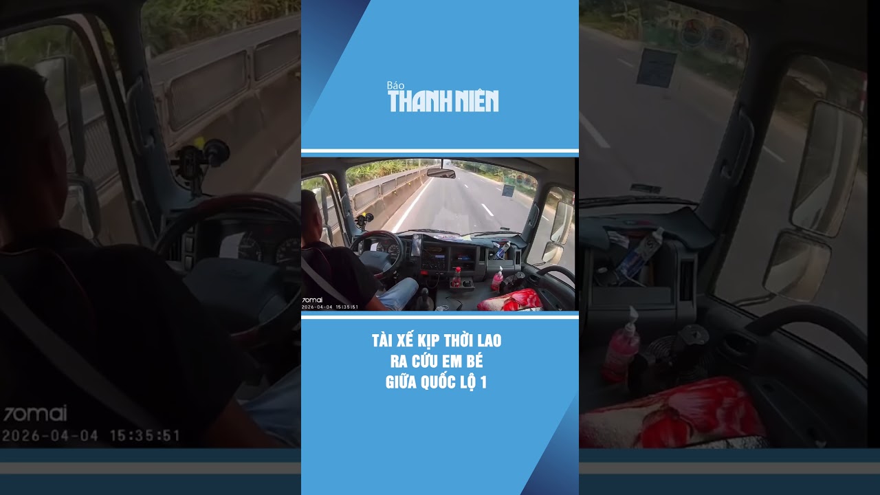 Tài xế kịp thời lao ra cứu em bé giữa quốc lộ 1 #shorts