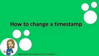 How to change a timestamp in Microsoft Office