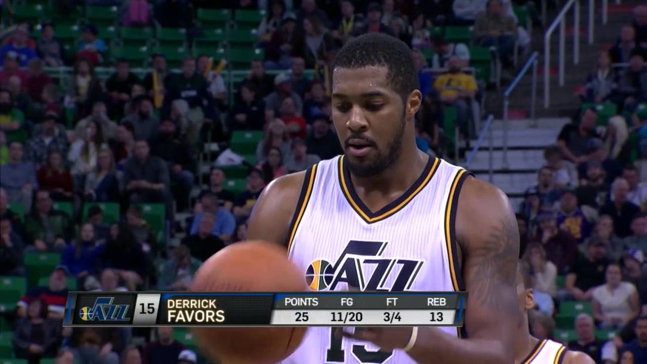 Derrick Favors Full Game Highlight VS Indiana Pacers (35Points,13Rebounds, Career High Scores)