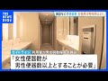 「女性便器の数を男性便器の数以上に」女性用トイレの行列問題受けトイレ設置に関するガイドライン公表　国土交通省｜TBS NEWS DIG
