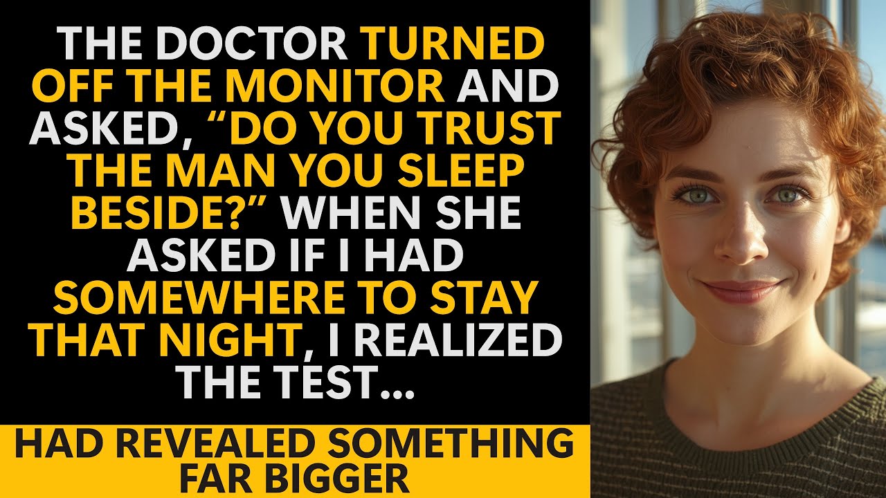 Doctor asked: “Do you trust the man you sleep beside?” Then told me to leave tonight