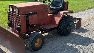 Wheel horse D 200 Box blading Gravel driveway