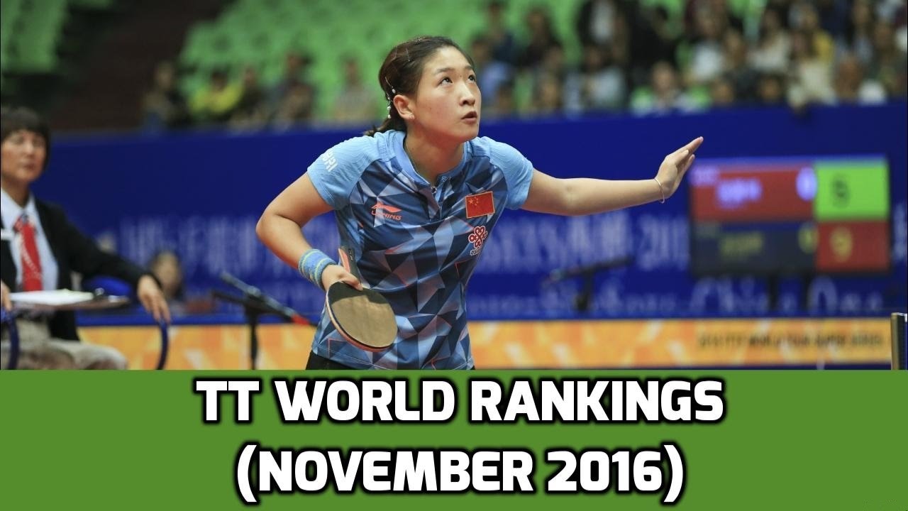 Table Tennis World Rankings (November 2016) SD Sport YouTube