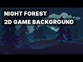 Night Forest Free Vector Background