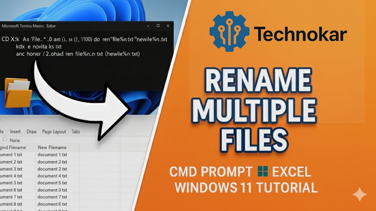 Rename Multiple (Batch Renaming) Files at Once: CMD Prompt & Excel in Windows 11