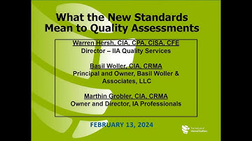 What the New Standards Mean to Quality Assessments