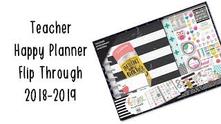 2018-2019 Teacher Happy Planner Flip Through | Classic Size | Teacher Box Kit