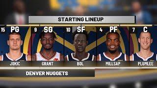 NBA 2K20 Bol Bol My Career - Using the Nuggets Cheese Lineup