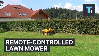 This remote-controlled lawn mower is like a Roomba for your yard