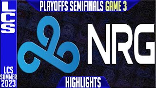 C9 vs NRG Highlights Game 3 | LCS Summer 2023 Playoffs Semifinals | Cloud9 vs NRG Esports G3