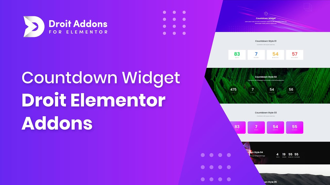 Countdown Widget | Droit Addons for Elementor - YouTube