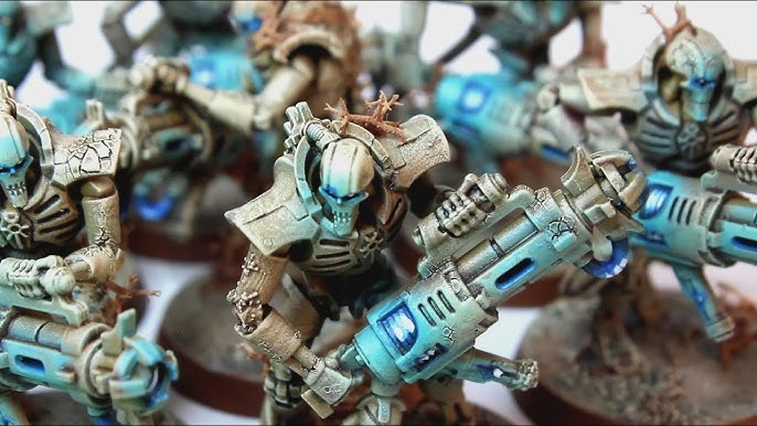 Painting Tips and Tricks  Simple Drybrush Necrons with Power Glow
