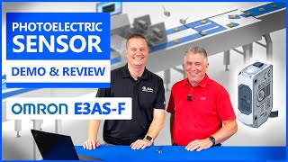 Omron E3AS-F Demo & Review │ Easy Photoelectric Sensor for Conveyors