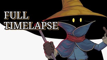 Final Fantasy Black Mage - Krita 5 Character Drawing Timelapse