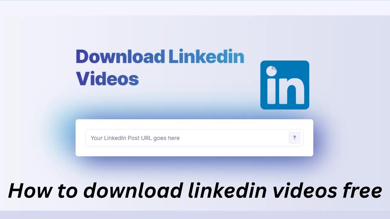 How to download linkedin video/How to download linkedin video free
