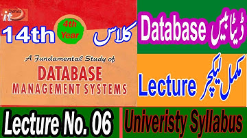 Complete Database tutorial  in urdu/hindi | Lecture no.6 |Database models