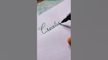 "Creation" in cursive handwriting ❣️ #shorts