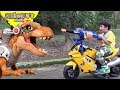 Dinosaurs Nerf War Part 2! "Skyheart Toys" dino battle trex jurassic world