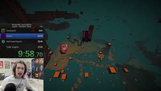 UNLUCKY SPAWN RUINS 1 IN A MILLION NETHER SEED... | Minecraft Speedruns | xQc