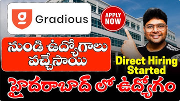 Finally Gradiuos Biggest Hiring Started | Latest Jobs in Hyderabad | Freshers & EXP | This is Vidhey